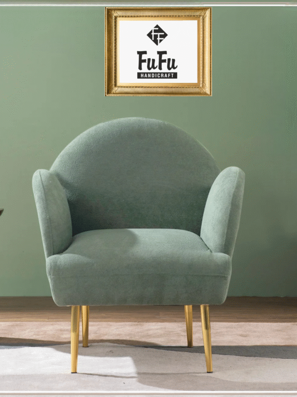 FUFU HANDICRAFT Mellow Loopback Lounge ArmChair in Green Color